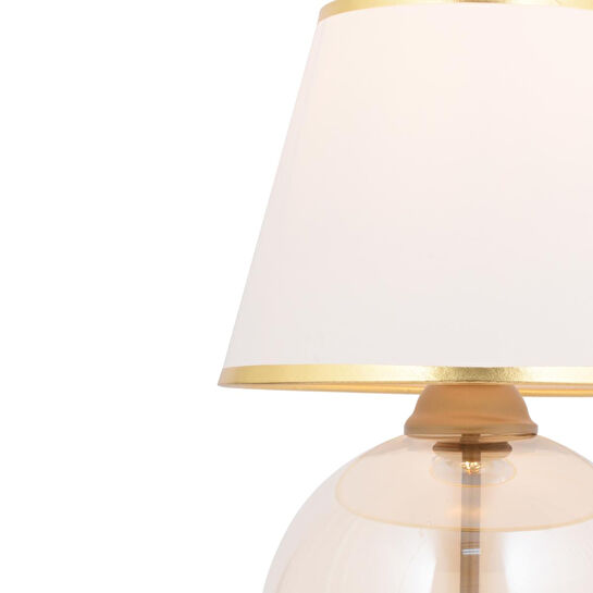 Apliqa Lampon Beyaz Şapkalı Eskitme Masa Lambası Modern Tasarım Salon-yatak Odası Abajur