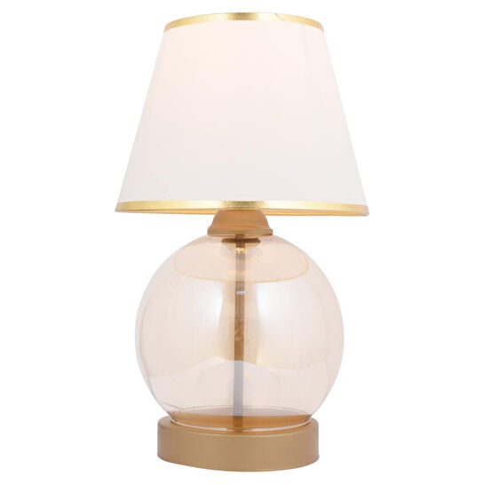 Apliqa Lampon Beyaz Şapkalı Eskitme Masa Lambası Modern Tasarım Salon-yatak Odası Abajur