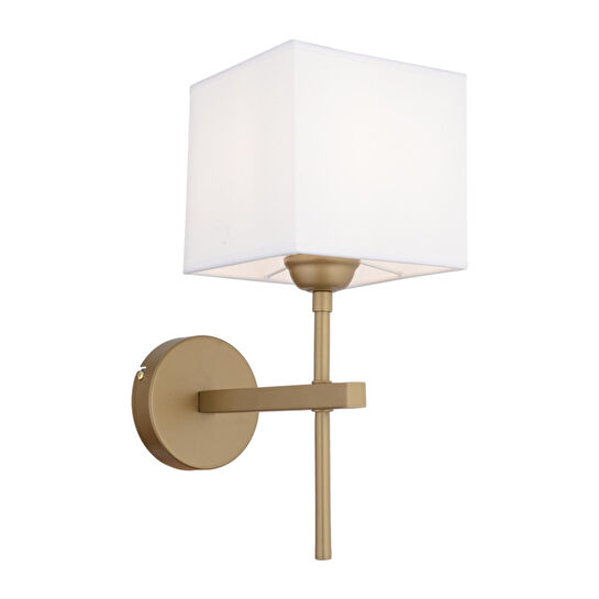 Apliqa Rory Tekli Beyaz Şapkalı Eskitme Duvar Lambası Yatak Odası-yatak Başı-banyo Için Modern Aplik