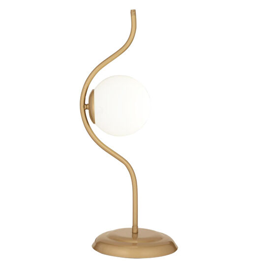 Apliqa Zeyna Eskitme Boyalı Beyaz Camlı Modern Tasarım Salon-oturma Odası-yatak Odası Abajur