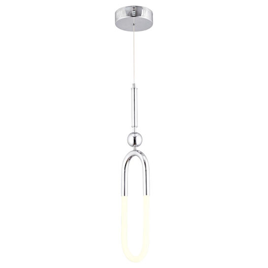 Apliqa Thisted Tekli Krom Ledli 13 Watt Modern Koridor, Yatak Odası Salon Sarkıt Led Avize