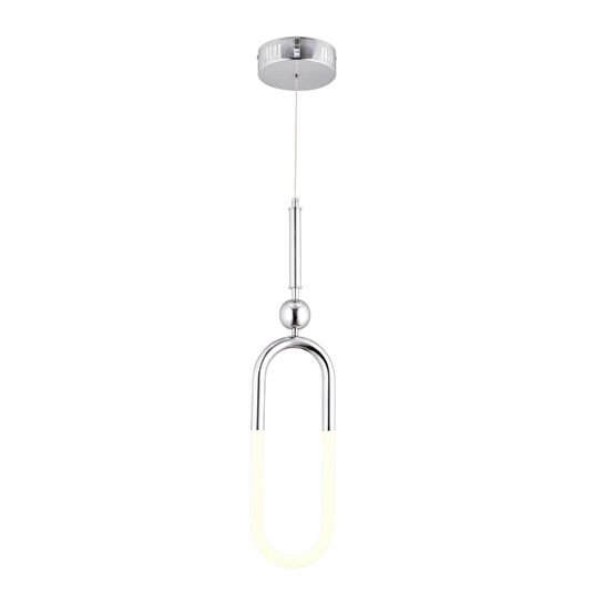 Apliqa Thisted Tekli Krom Ledli 13 Watt Modern Koridor, Yatak Odası Salon Sarkıt Led Avize