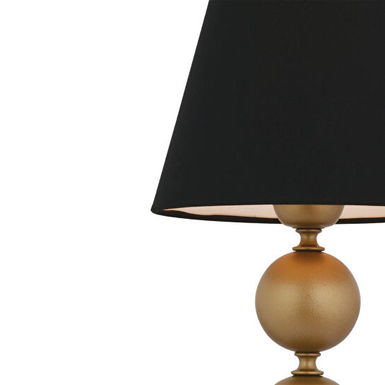 Apliqa Fragile Siyah Şapkalı Eskitme Masa Lambası Modern Tasarım Salon-yatak Odası Abajur