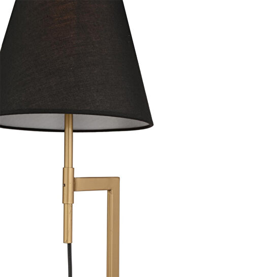 Apliqa Favla Siyah Şapkalı Eskitme Masa Lambası Modern Tasarım Ayarlanabilir Retro Abajur