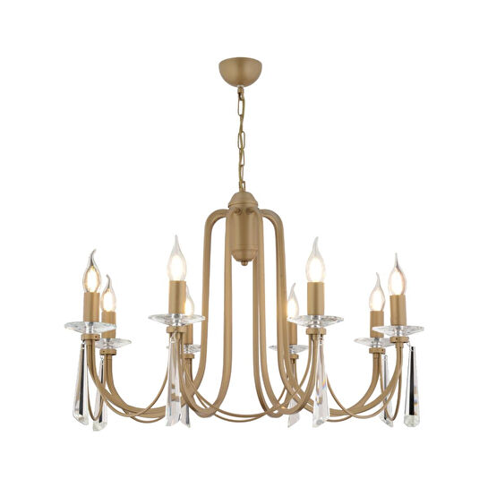 Apliqa Damian 8'li Yuvarlak Eskitme Modern Oturma Odası Salon Avize