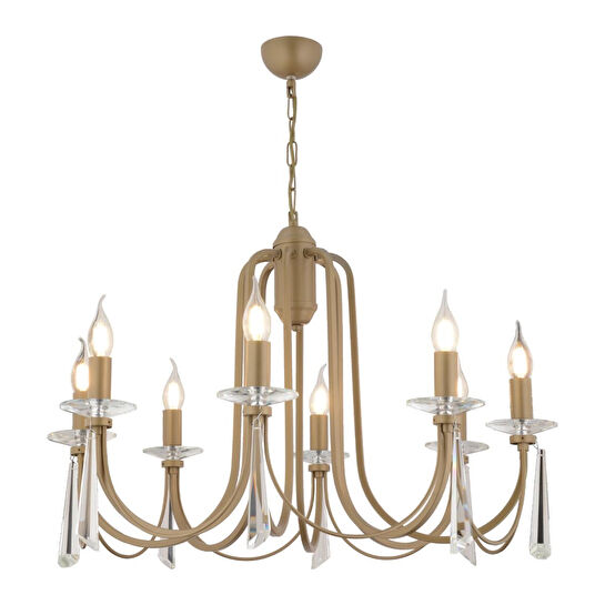 Apliqa Damian 8'li Yuvarlak Eskitme Modern Oturma Odası Salon Avize