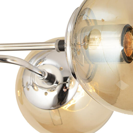 Apliqa Tanyer 6lı Krom Modern Sarkıt Yatak Odası Salon Avize