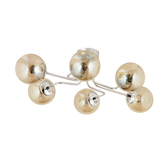 Apliqa Tanyer 6lı Krom Modern Sarkıt Yatak Odası Salon Avize