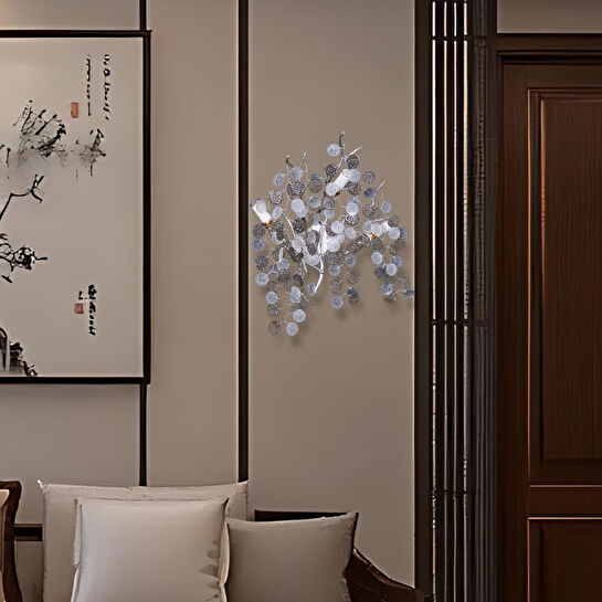 Apliqa Masal Krom Kristal Taşlı Modern, Oturma Odası,duvar Lambası Salon Aplik