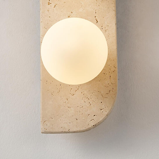 Apliqa Tirra 2'li Traverten Mermer Desenli Modern Salon Aplik