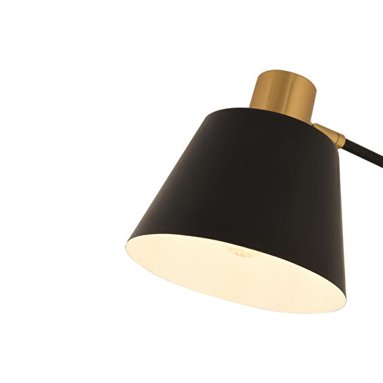 Apliqa Arrigo Siyah Retro Başlıklı Modern Dekoratif Köşe Lambader