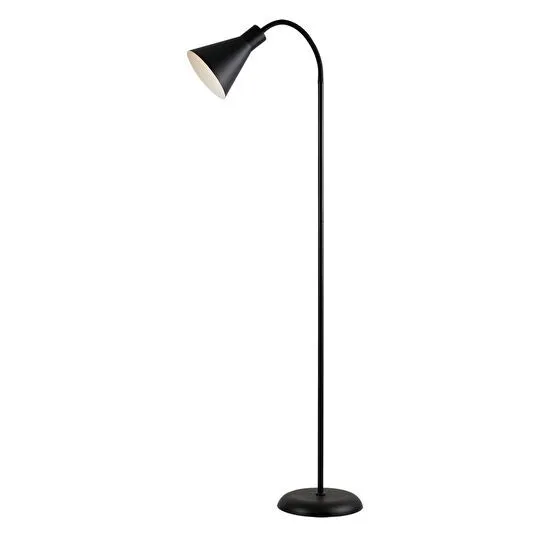 Apliqa Testa Metal Oynar Başlıklı Ayaklı Abajur Siyah Lambader