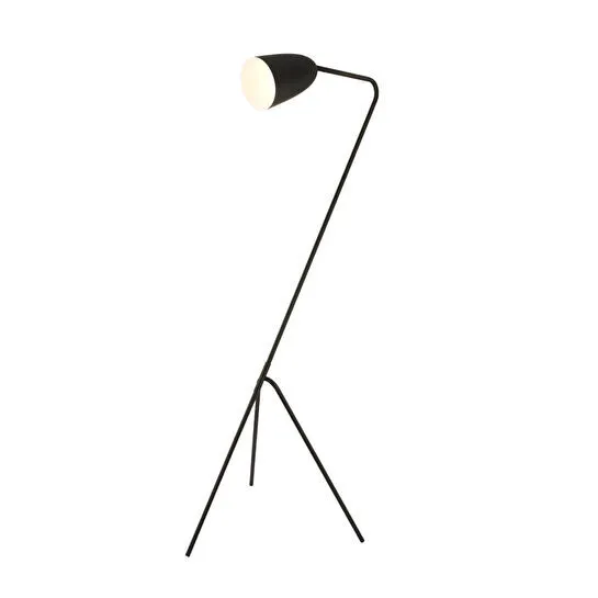 Apliqa Yaman Siyah Retro Başlıklı Modern Dekoratif Köşe Lambader