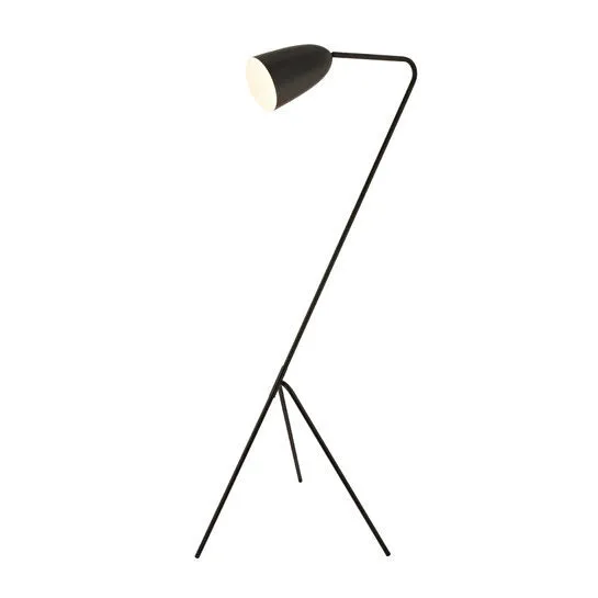 Apliqa Yaman Siyah Retro Başlıklı Modern Dekoratif Köşe Lambader