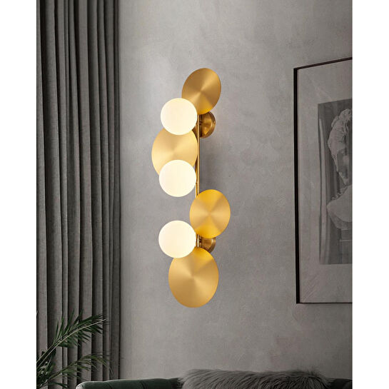 Apliqa Lunis Gold 4'lü Modern Salon Aplik