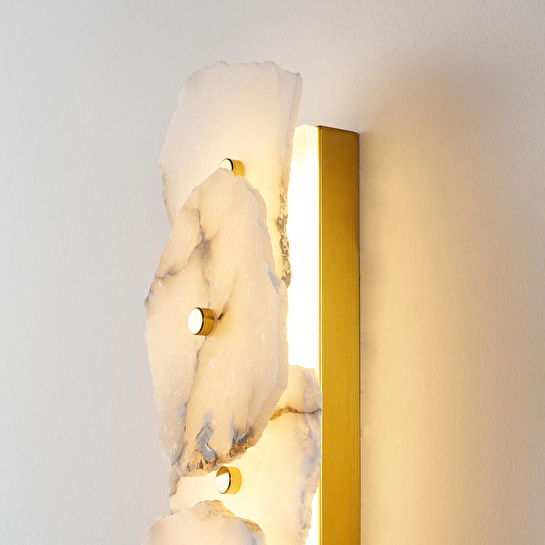 Apliqa Valora 4'lü Mermer Desenli Traverten Modern Led Aplik