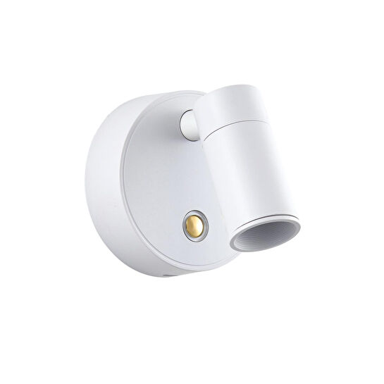 Apliqa Opra Beyaz Kablosuz Şarjlı Dokunmatik Pilli Led Duvar Lambası, Yatak Başı Aplik