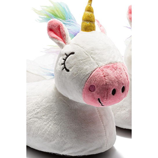 Twigy Pink Corn Kadın Hayvanlı Panduf Beyaz 36/41