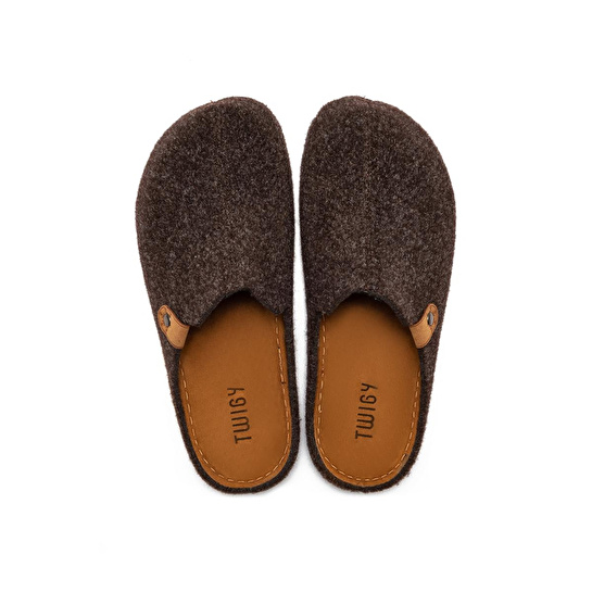 Twigy Mati Erkek Ev Terliği Kahverengi 41/45