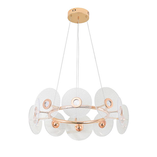 Apliqa Vetro 10'lu Yuvarlak Led Salon Avize