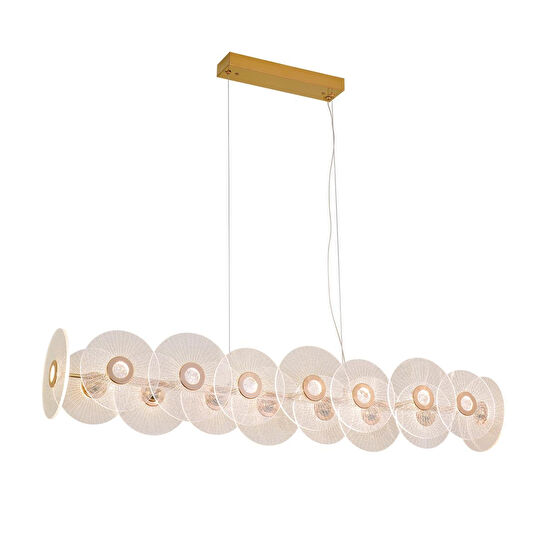 Apliqa Vetro 18'li Sıralı Led Salon Avize