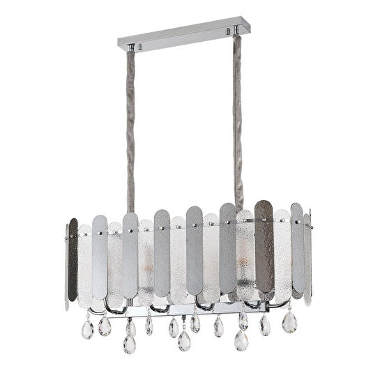 Apliqa Madera 80'lik Krom Füme Camlı Kristal Taşlı Avize