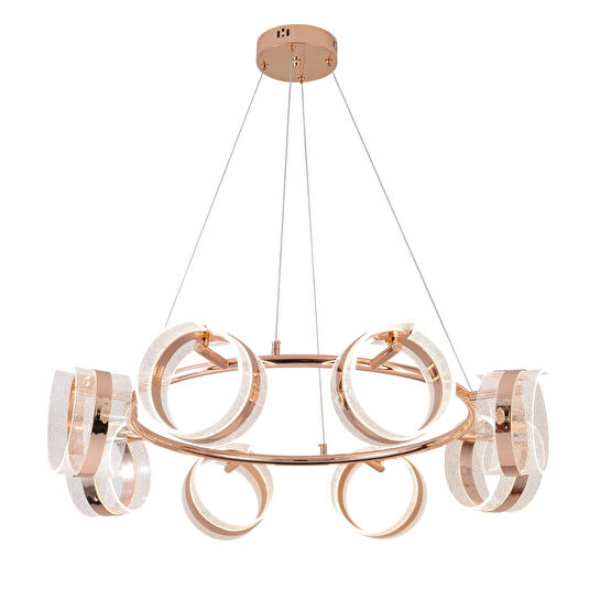 Apliqa Linea 8'li Gold Yuvarlak Salon Sarkıt Led Avize