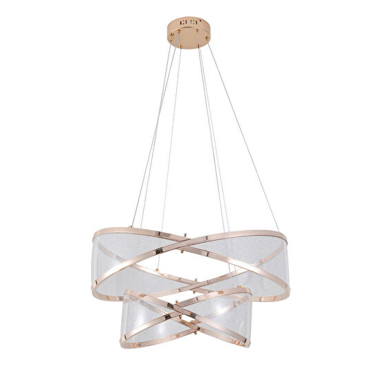 Apliqa Natura Sıralı Gold Salon Sarkıt Led Avize