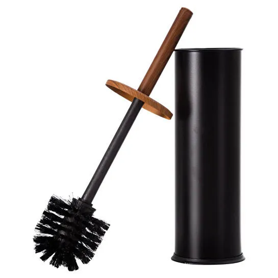 Mudo Home Ahşap Kapakli Tuvalet Firçasi Si̇yah