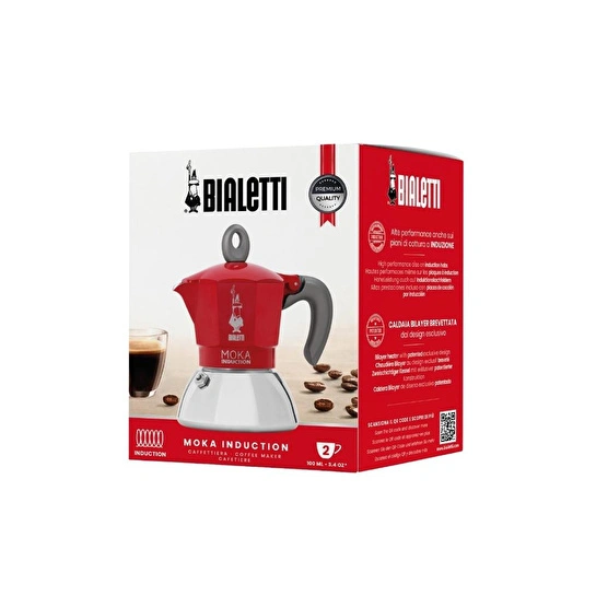 Bialetti İndüksiyon Mokapot Kırmızı 2 Cup