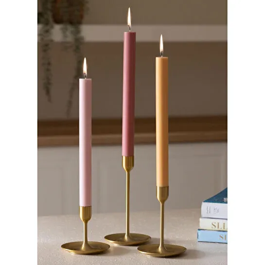 The Mia Uzun Şamdan Mumu Gül Kurusu 30 Cm