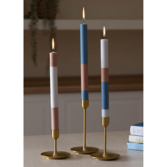 The Mia Dekoratif Mum 3lü Okyanus 30 Cm