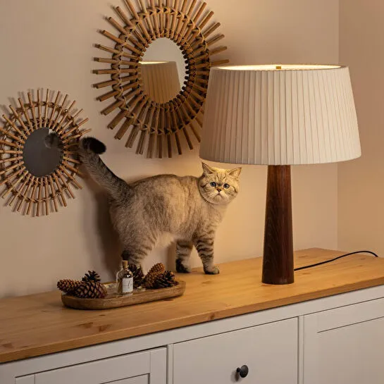 Soli Workshop Esenta Medium Ahşap Masa Lambası - Ceviz