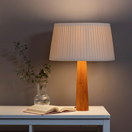 Soli Workshop Esenta Medium Ahşap Masa Lambası - Maun