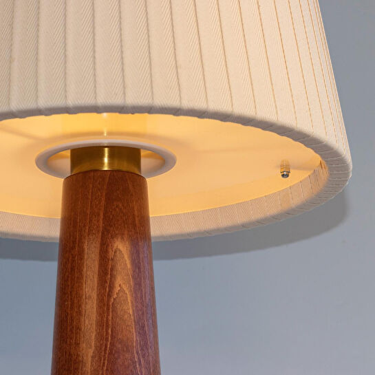 Soli Workshop Esenta Medium Ahşap Masa Lambası - Maun