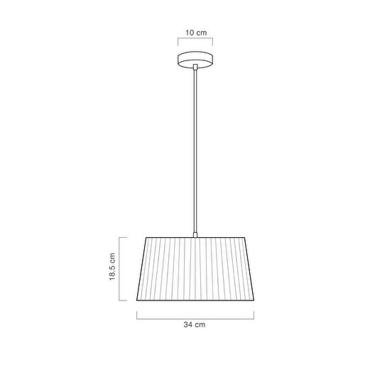 Soli Workshop Esenta Small Kumaş Sarkıt Aydınlatma