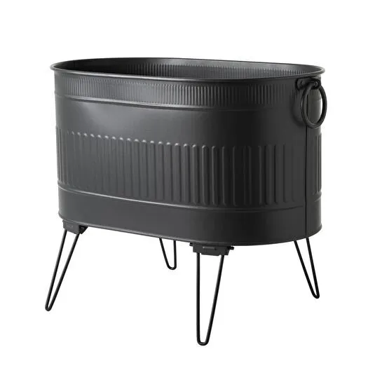 Mudo Home Si̇yah Katlanabi̇li̇r Ayakli Odun Kovasi 55 Cm