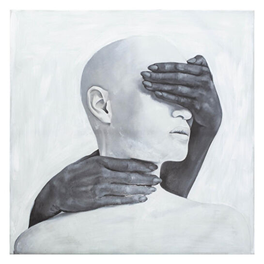 Mudo Home Abstract Women In White Yağli Boya Tablo 120x120cm