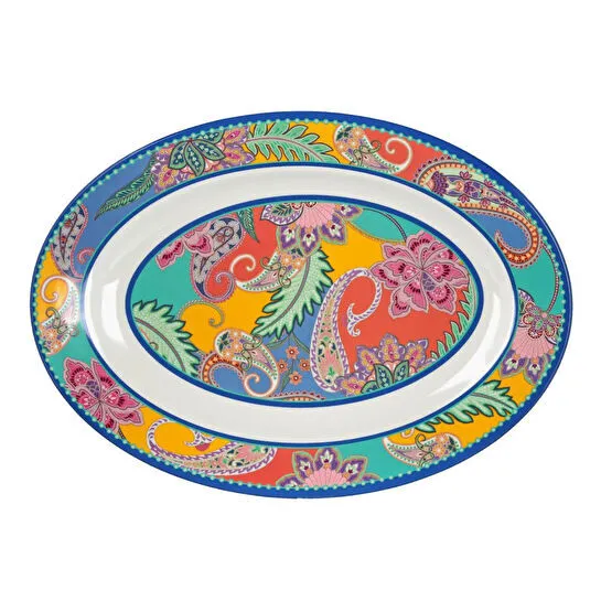 Lucky Art Paiselle Melamin 2li Oval Sunum Tabaği 41 Cm