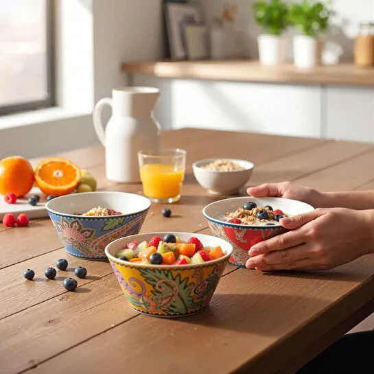 Lucky Art Paiselle Melamin 4lu Kase Seti 15cm