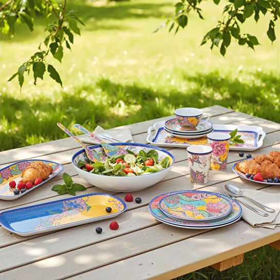 Lucky Art Paiselle Melamin 2li Baton Tabak 49cm