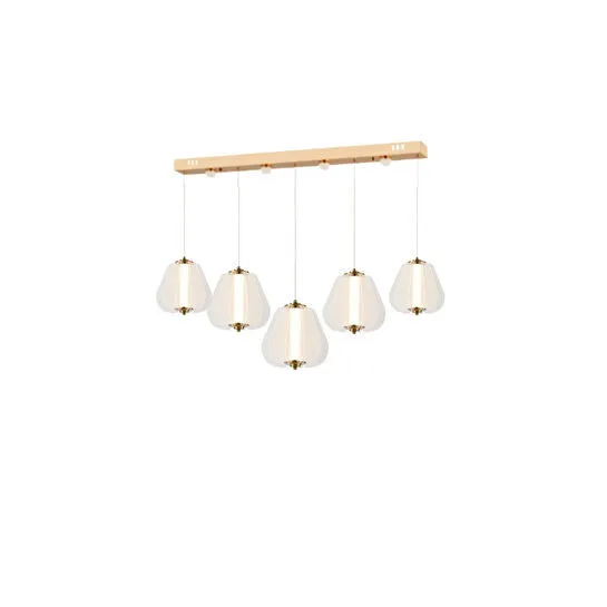 Apliqa Hopps 90 Watt 5'li Sıralı Bakır Led Sarkıt Avize