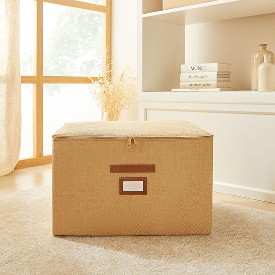 Ocean Home Textile Jüt Destekli Kutu Hurç 48 X 40 X 30 Cm