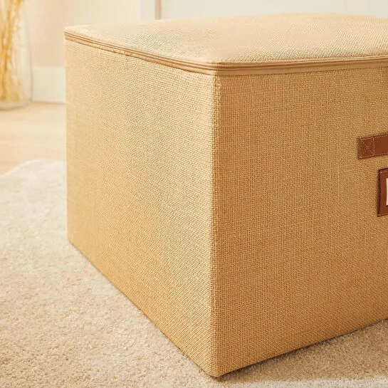 Ocean Home Textile Jüt Destekli Kutu Hurç 48 X 40 X 30 Cm