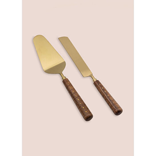 The Mia Wood Pasta Servis Takımı 2 Parça