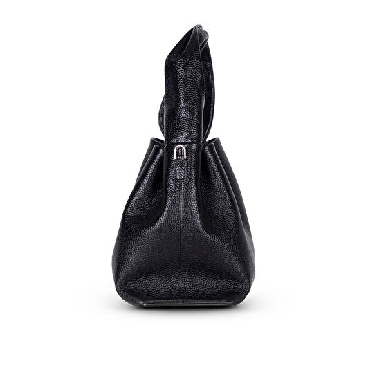 Bloominbag Marella Soft City Noir Black Leather Shoulder Bag / Deri Omuz Çantası
