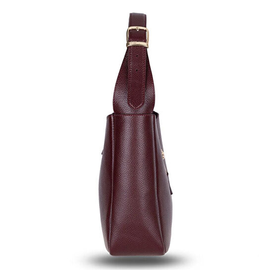 Bloominbag Ravello Cimbrone Merlot Burgundy Leather Shoulder Bag / Deri Omuz Çantası