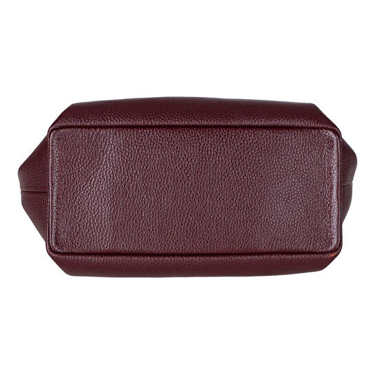 Bloominbag Marella Soft City Merlot Burgundy Leather Shoulder Bag / Deri Omuz Çantası