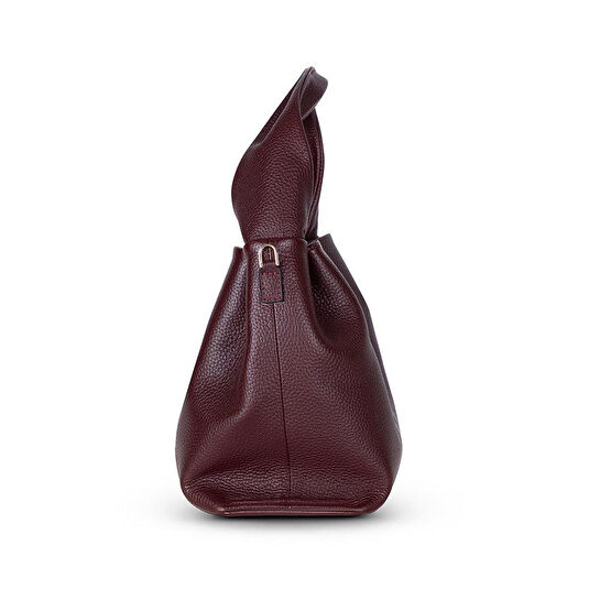 Bloominbag Marella Soft City Merlot Burgundy Leather Shoulder Bag / Deri Omuz Çantası