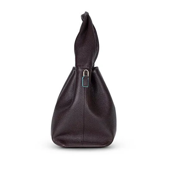Bloominbag Marella Soft City Espresso Brown Leather Shoulder Bag / Deri Omuz Çantası